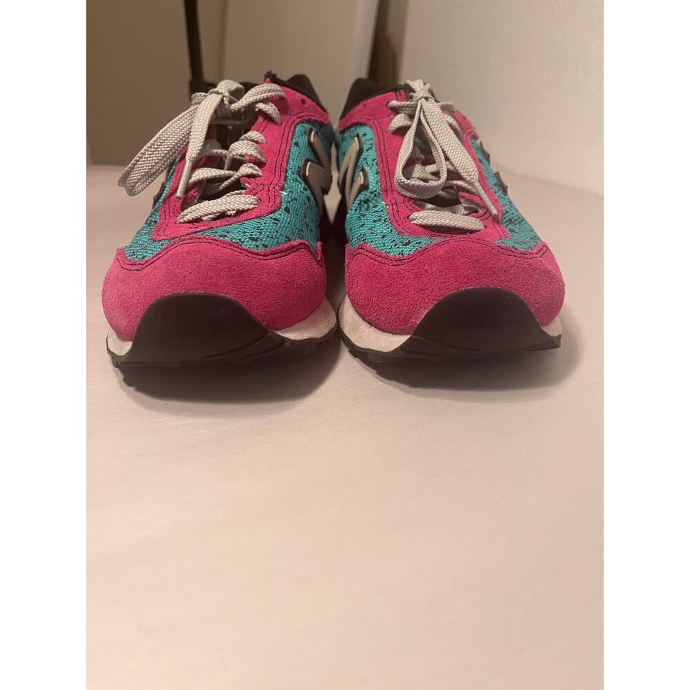 New Balance X UO 515 Airbrush Graffiti Running Sneaker Teal & Pink Women's sz. 8 - Picture 6 of 11